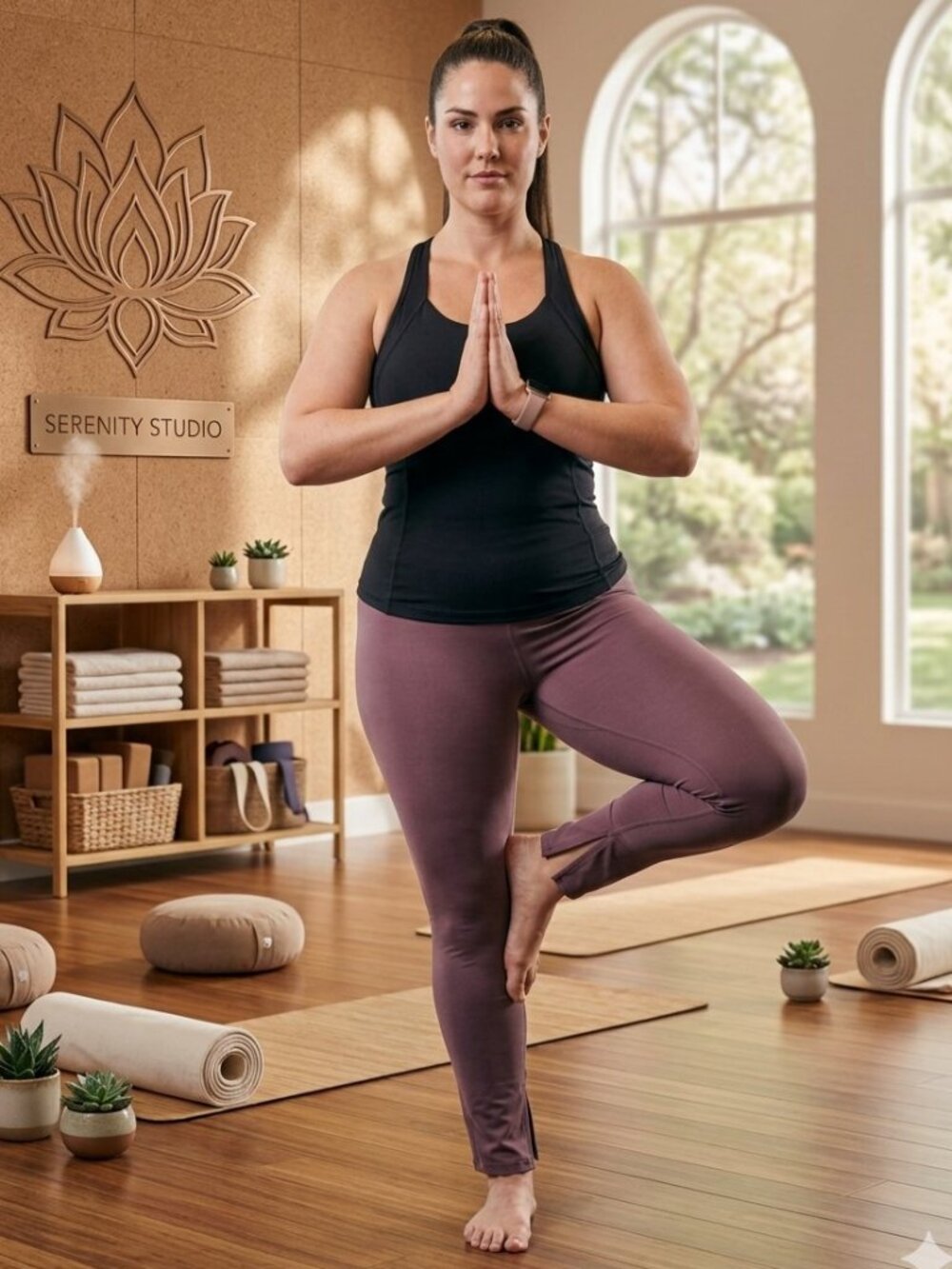 Old Navy Powersoft Plus Size Plum High-rise Slit Ankle Athletic Leggings 3594